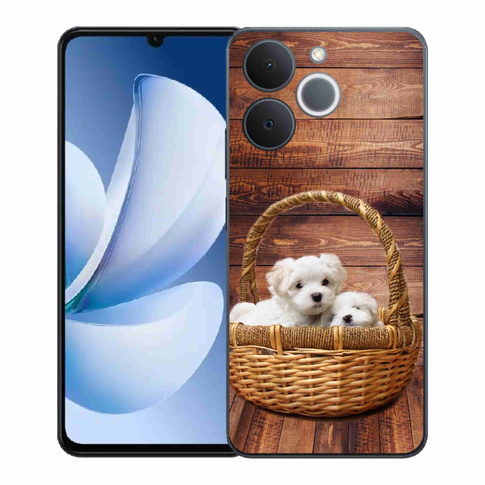 Gélový kryt mmCase na Realme Note 70T - šteniatka
