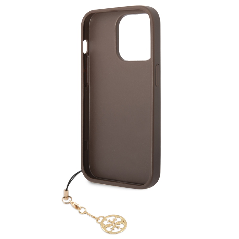 Guess 4G Charm Zadný Kryt pre iPhone 13 Pro Tone on Tone Brown