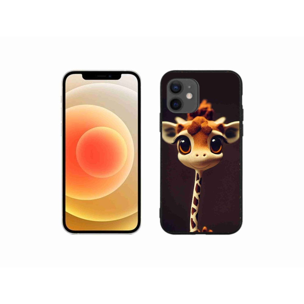 Gélový kryt mmCase na iPhone 12 mini - malá žirafa