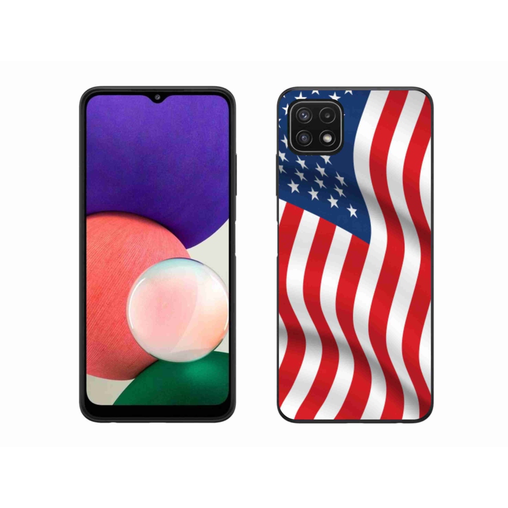 Gélový kryt mmCase na mobil Samsung Galaxy A22 5G - USA vlajka