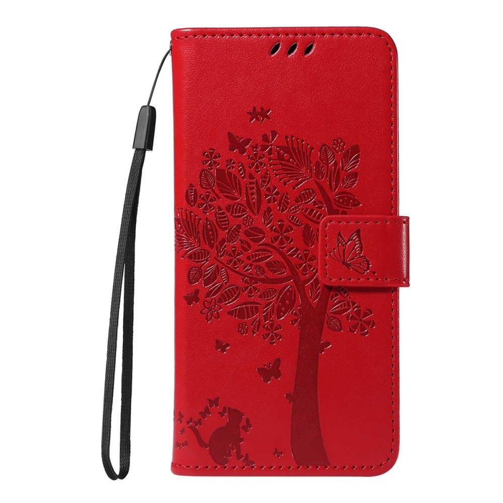 Trees knižkové púzdro na Xiaomi Redmi A5 (173.45x79.35x8.45mm) - červené