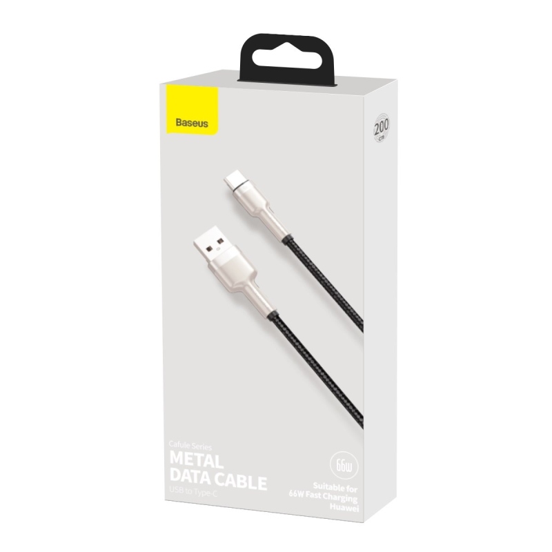 Baseus Cafule Metal Series Dátový Kábel USB-A - USB-C 66W 2m Black