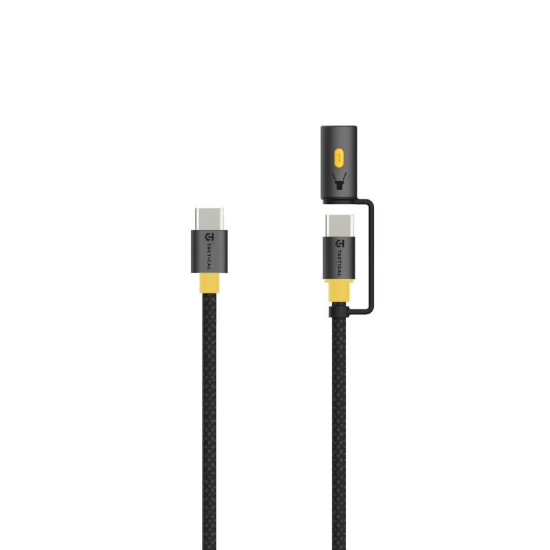 Taktický kábel Stinger USB-C/USB-C 1,5 m čierny