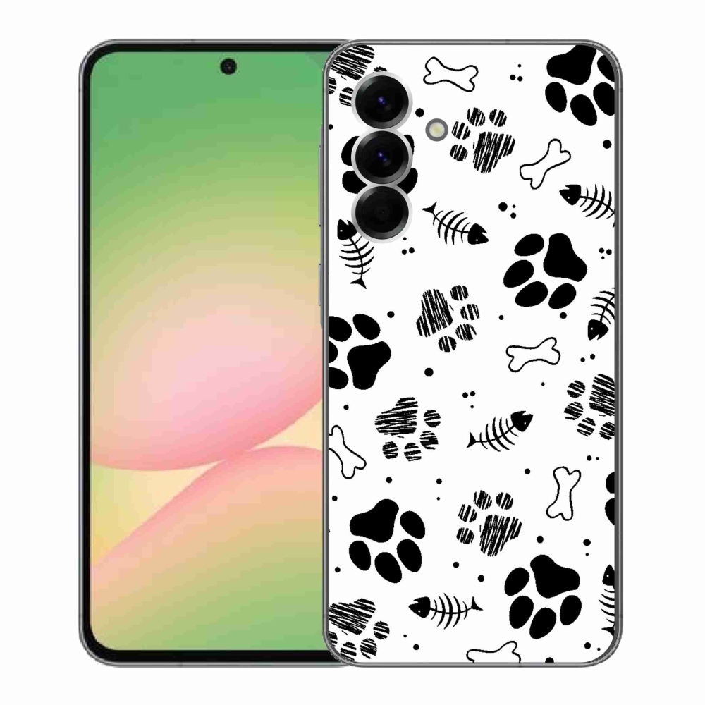Gélový kryt mmCase na Samsung Galaxy A56 5G - psie labky 1