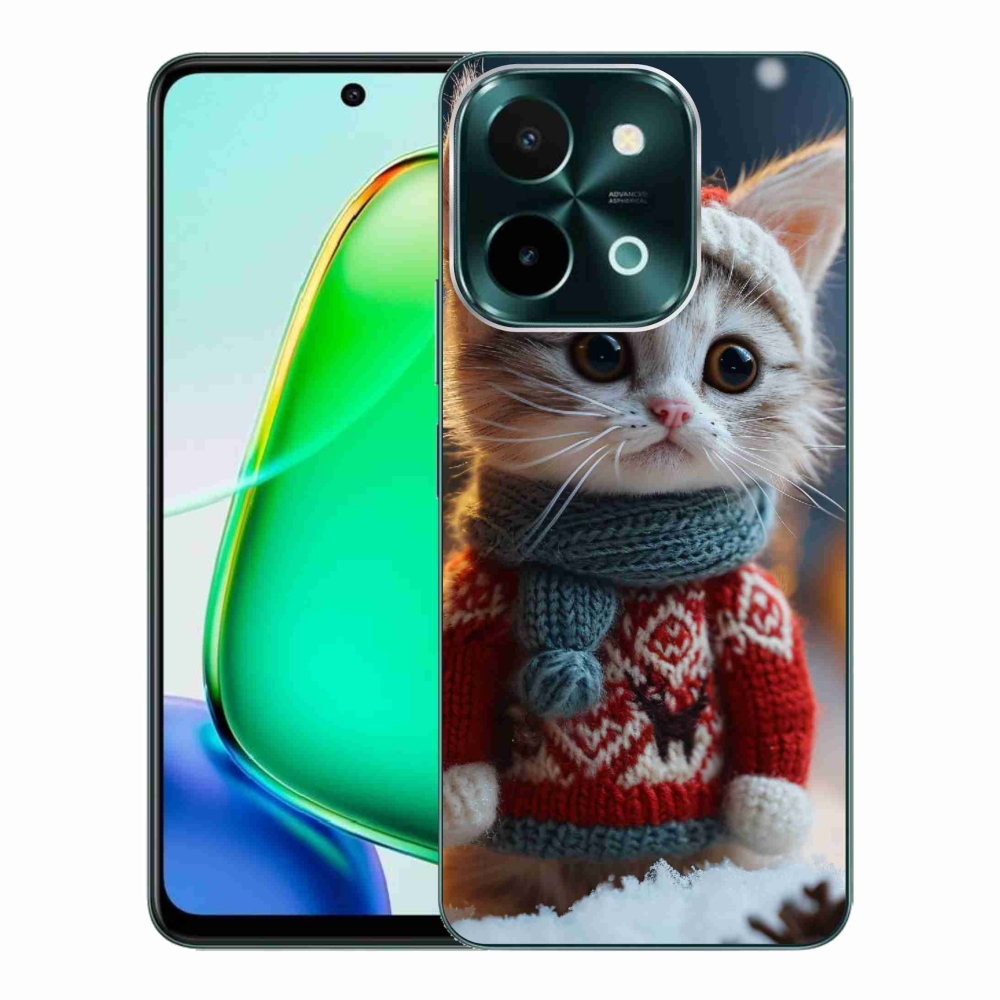 Gélový kryt mmCase na Vivo Y28 - mačiatko vo svetri