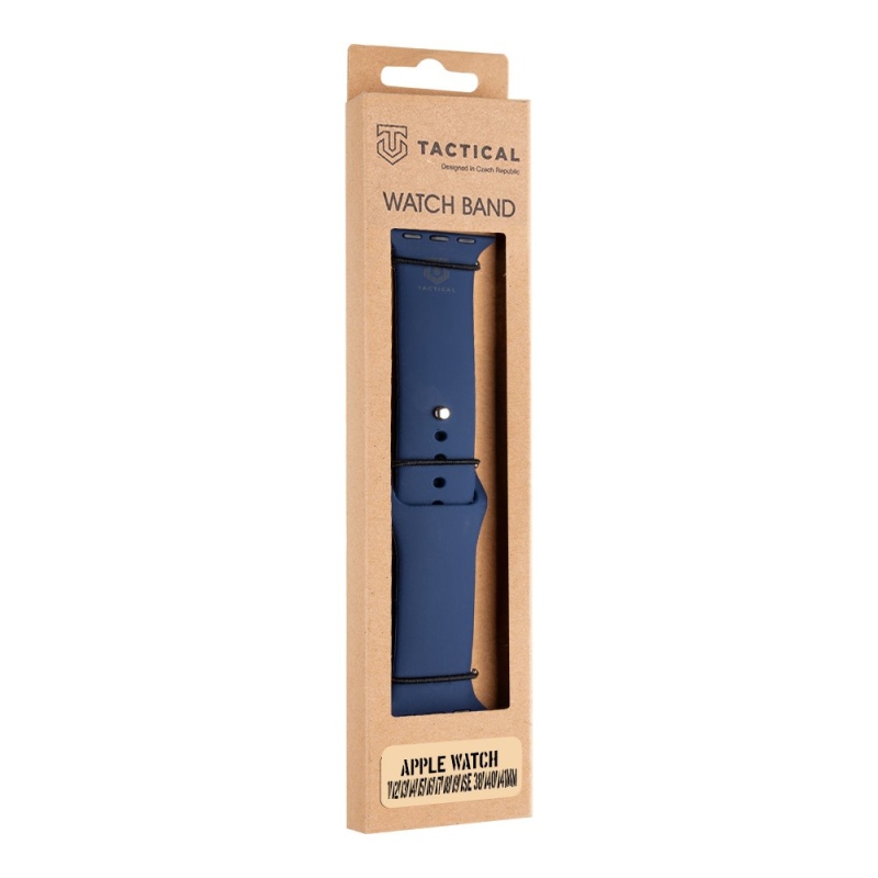 Tactical 837 Silikónový Remienok pre Apple Watch 1/2/3/4/5/6/7/8/9/SE 38/40/41mm Navy Blue