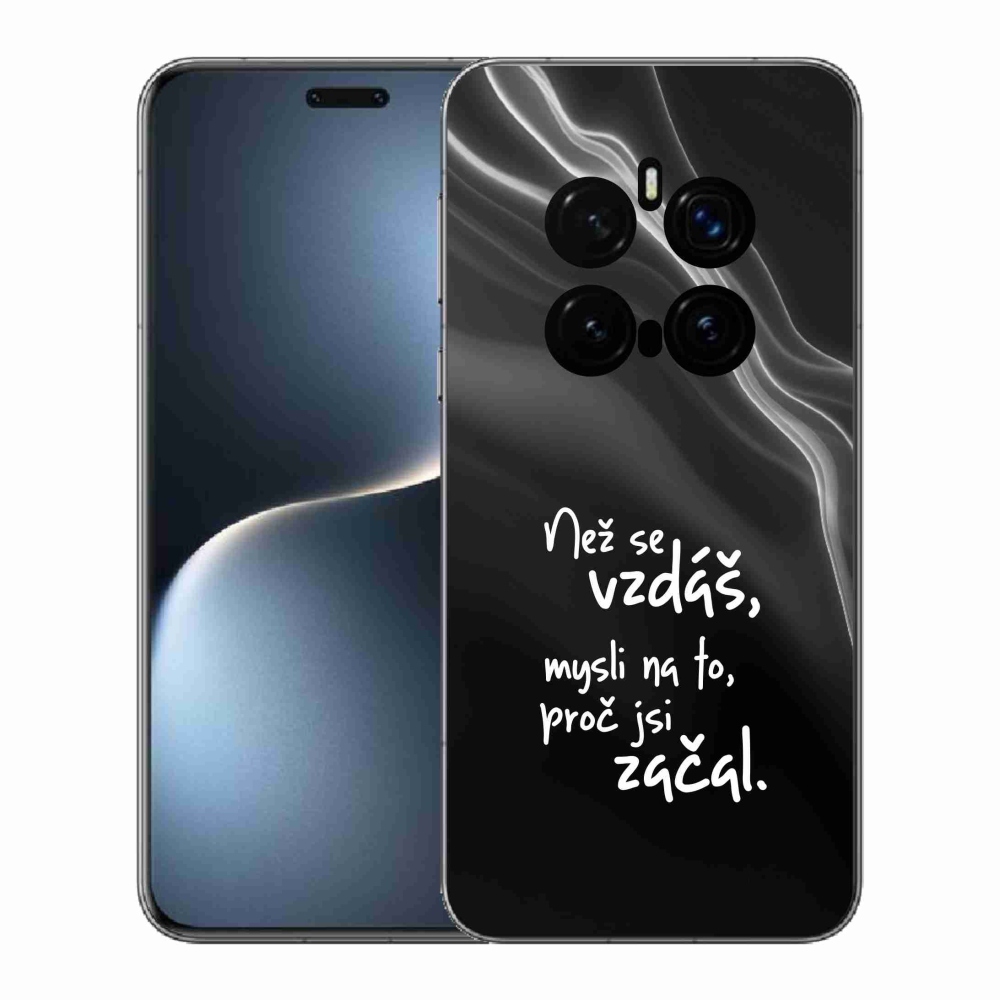 Gélový kryt mmCase na Honor Magic 7 Pro 5G - citát 2 čierne pozadie