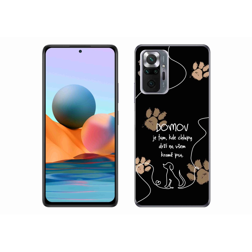 Gélový kryt mmCase na Xiaomi Redmi Note 10 Pro - psí motív čierne pozadie