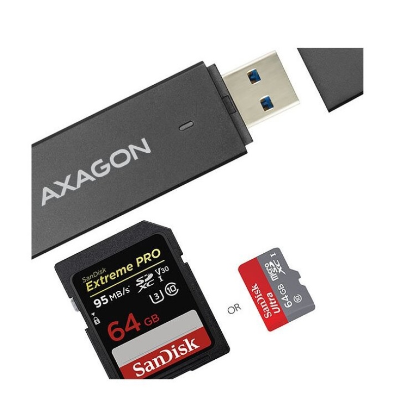 Axagon Superspeed USB Čítačka SD/microSDKaret