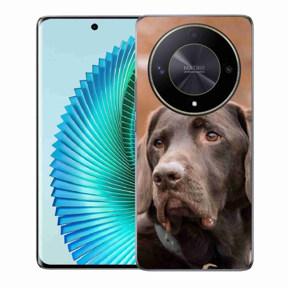 Gélový obal mmCase na Honor Magic 6 Lite 5G - hnedý labrador