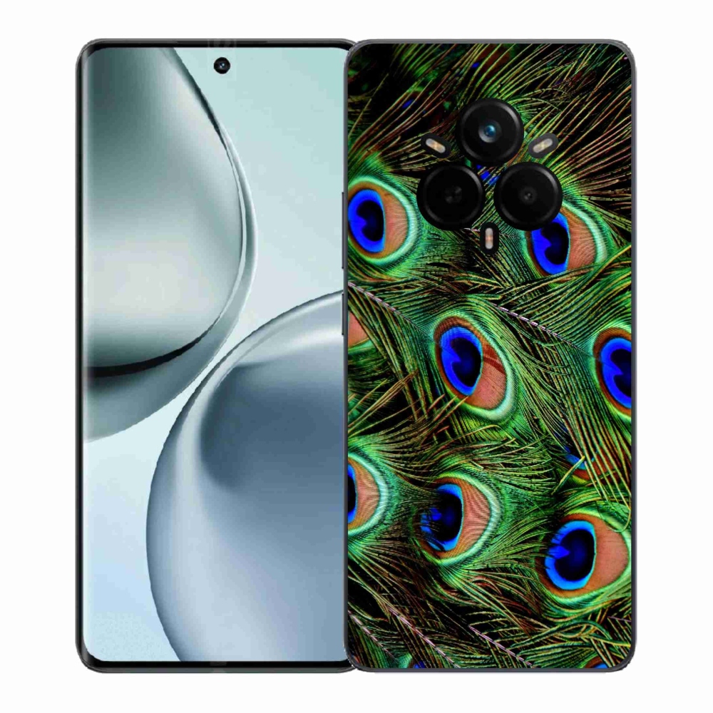 Gélový kryt mmCase na Realme 14 Pro+ 5G - pávie perie