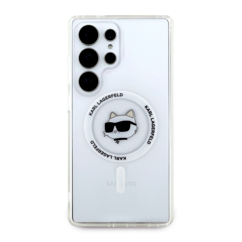 Karl Lagerfeld IML Chúpette Head MagSafe Zadný Kryt pre Samsung Galaxy S25 Ultra Transparent