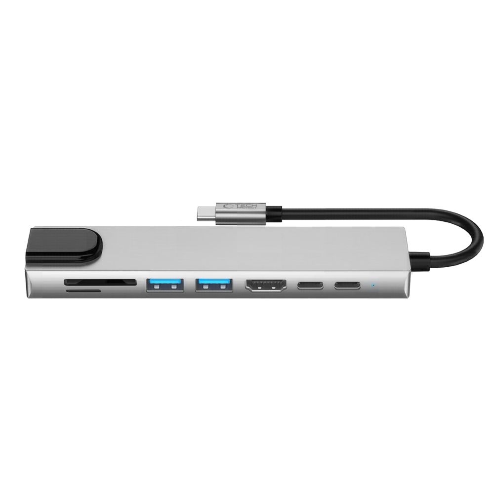 Tech-Protect HB09 USB-C adaptér 8v1 s HDMI, USB, RJ45 a čítačkou kariet