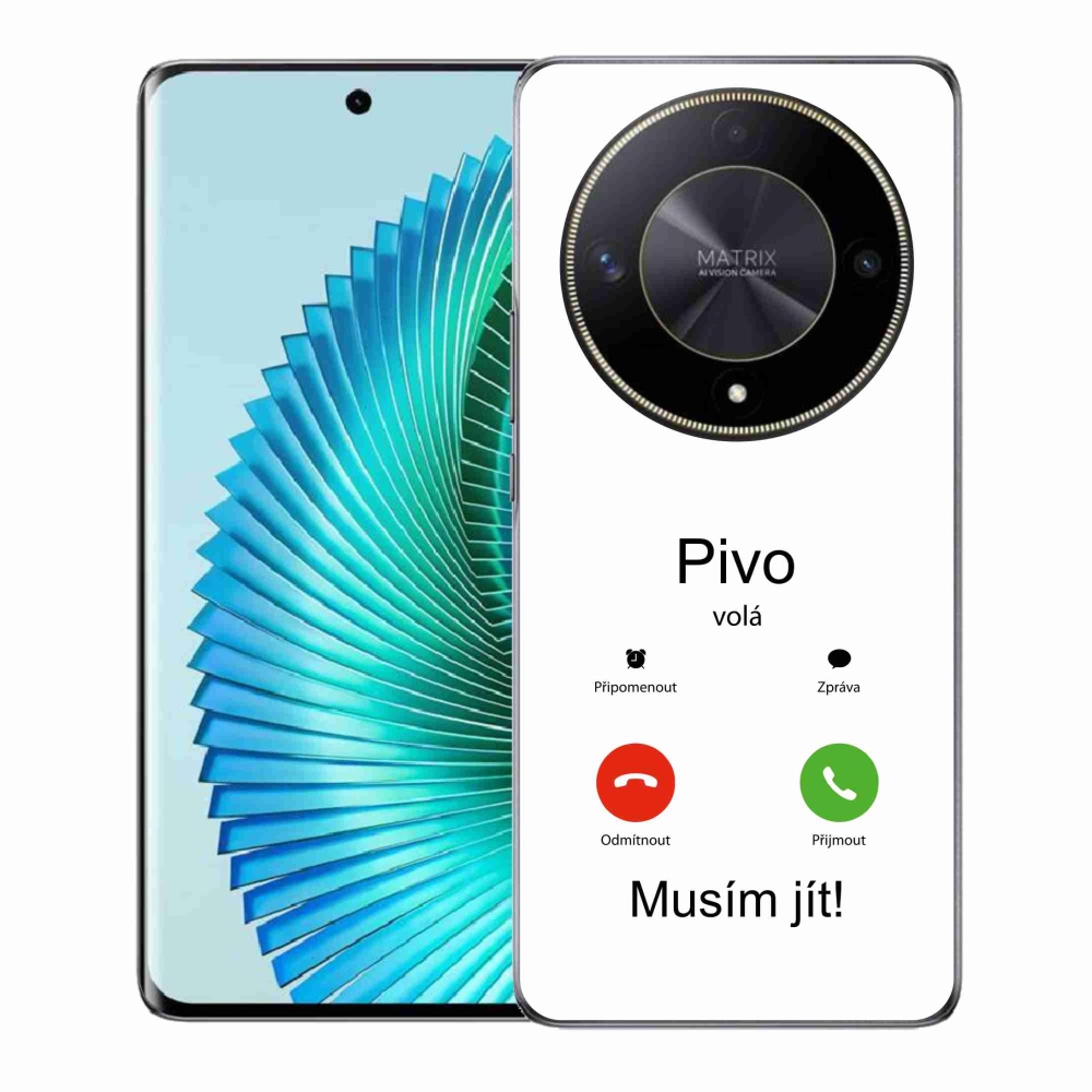 Gélový kryt mmCase na Honor Magic 6 Lite 5G - pivo volá biele pozadie