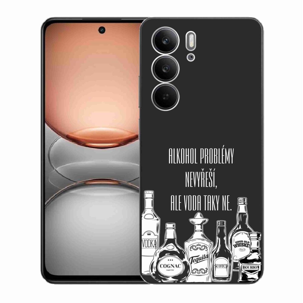Gélový kryt mmCase na Realme C75 - vtipný text čierne pozadie