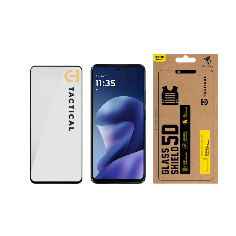 Taktické sklo Tactical Glass Shield 5D pre Motorola Moto G37 Power Black 