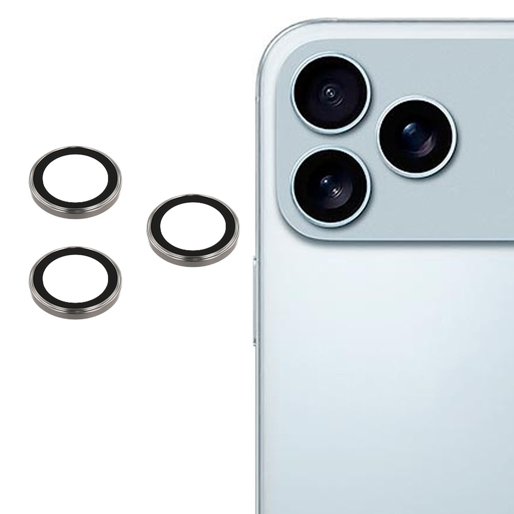 Ultra HD sklo šošovky fotoaparátu na iPhone 17 Pro/17 Pro Max (samostatné sklá) - šedé