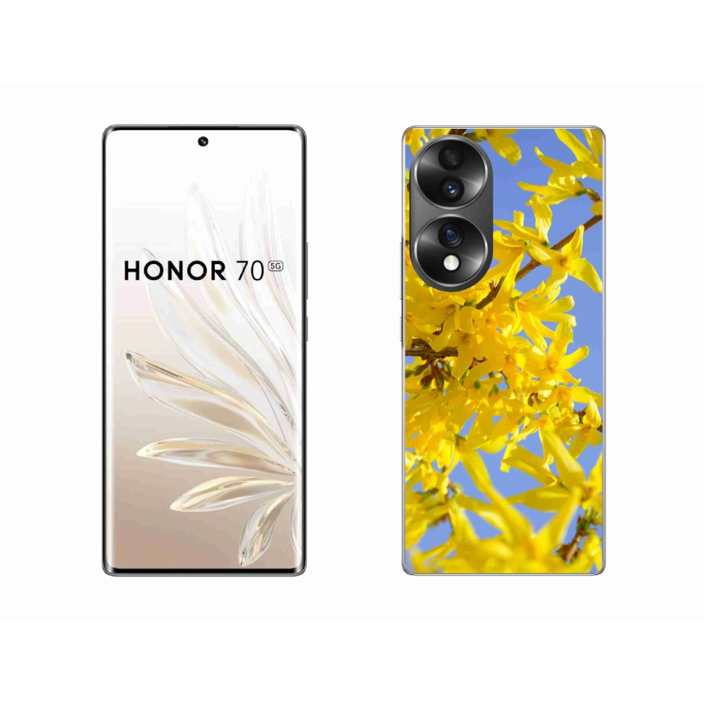 Gélový kryt mmCase na Honor 70 - žlté kvety