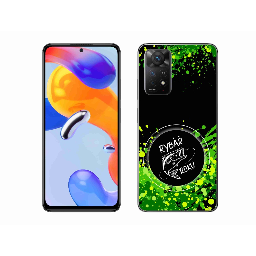 Gélový kryt mmCase na Xiaomi Redmi Note 11 Pro 4G/5G - rybár roka čierne pozadie