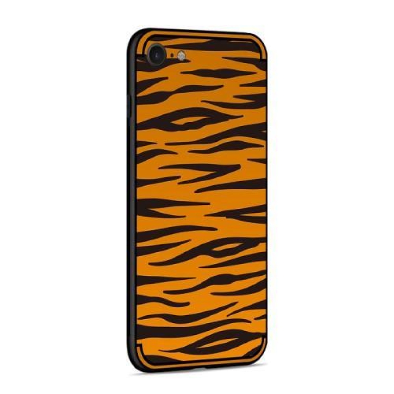 Jungle gélový obal s motívom na iPhone 7 a iPhone 8 - hnedá zebra