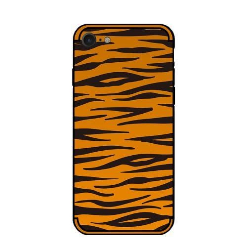 Jungle gélový obal s motívom na iPhone 7 a iPhone 8 - hnedá zebra