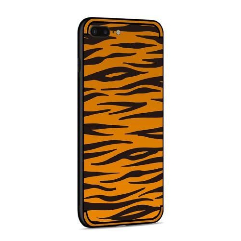 Jungle gélový obal s motívom na iPhone 8 Plus a iPhone 7 Plus - hnedá zebra