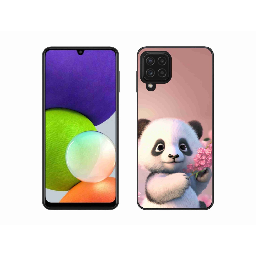 Gélový kryt mmCase na Samsung Galaxy A22 4G - roztomilá panda