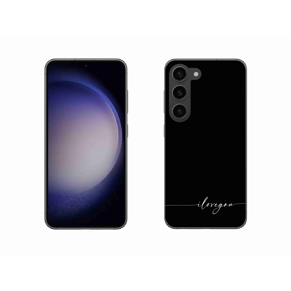 Gélový kryt mmCase na Samsung Galaxy S23 5G - I love you čierne pozadie