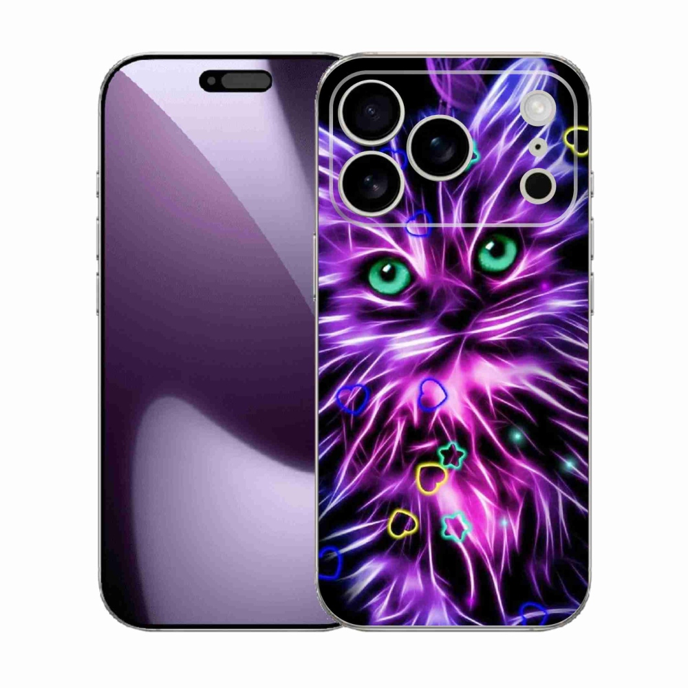 Gélový kryt mmCase na iPhone 17 Pro - abstraktná mačka