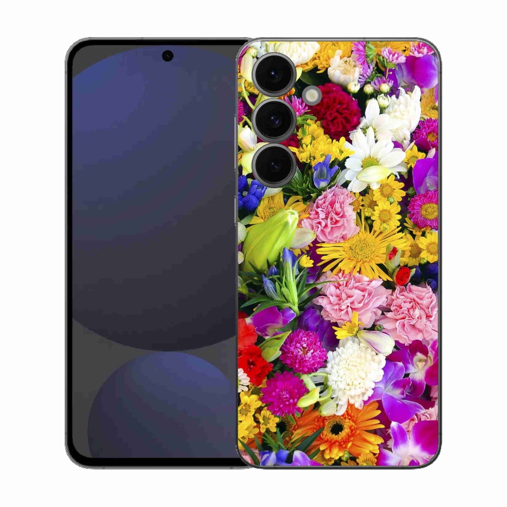 Gélový kryt mmCase na Samsung Galaxy S25 FE - kvety 12