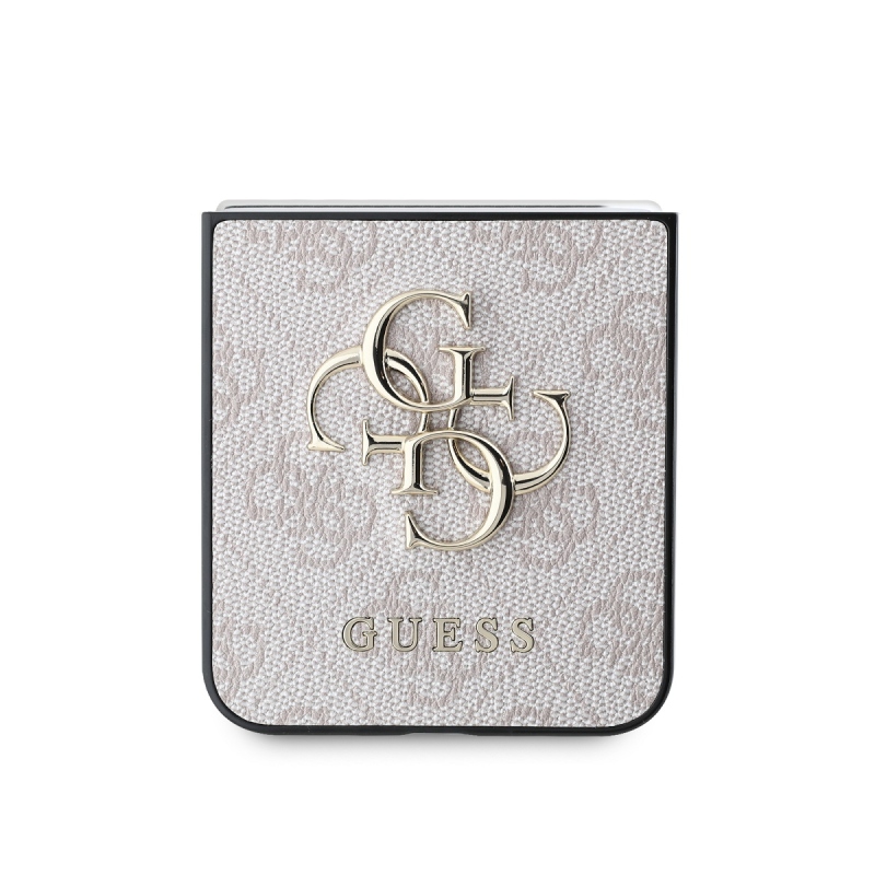 Guess PU 4G Metal Logo Zadný Kryt pre Samsung Galaxy Z Flip 6 Pink