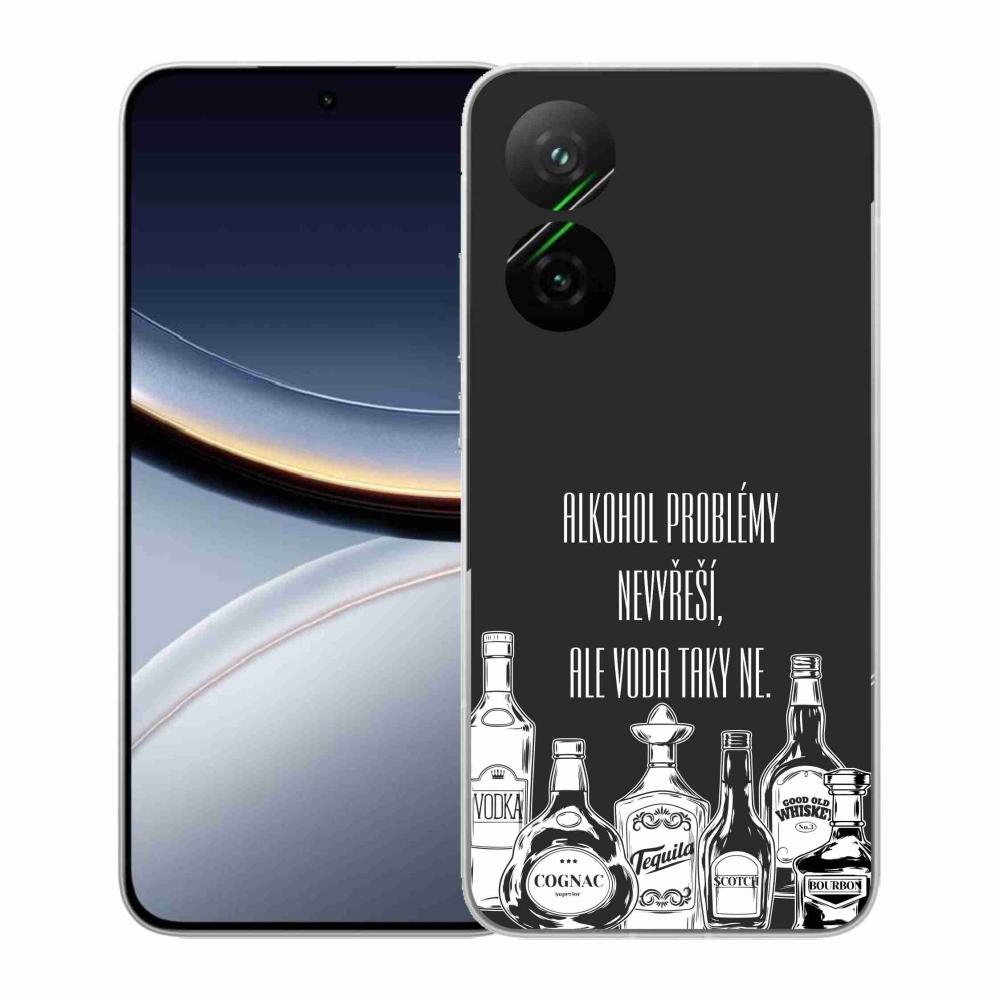 Gélový kryt mmCase na Xiaomi Poco F7 5G - vtipný text čierne pozadie