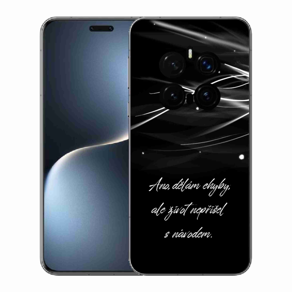 Gélový kryt mmCase na Honor Magic 7 Pro 5G - citát čierne pozadie