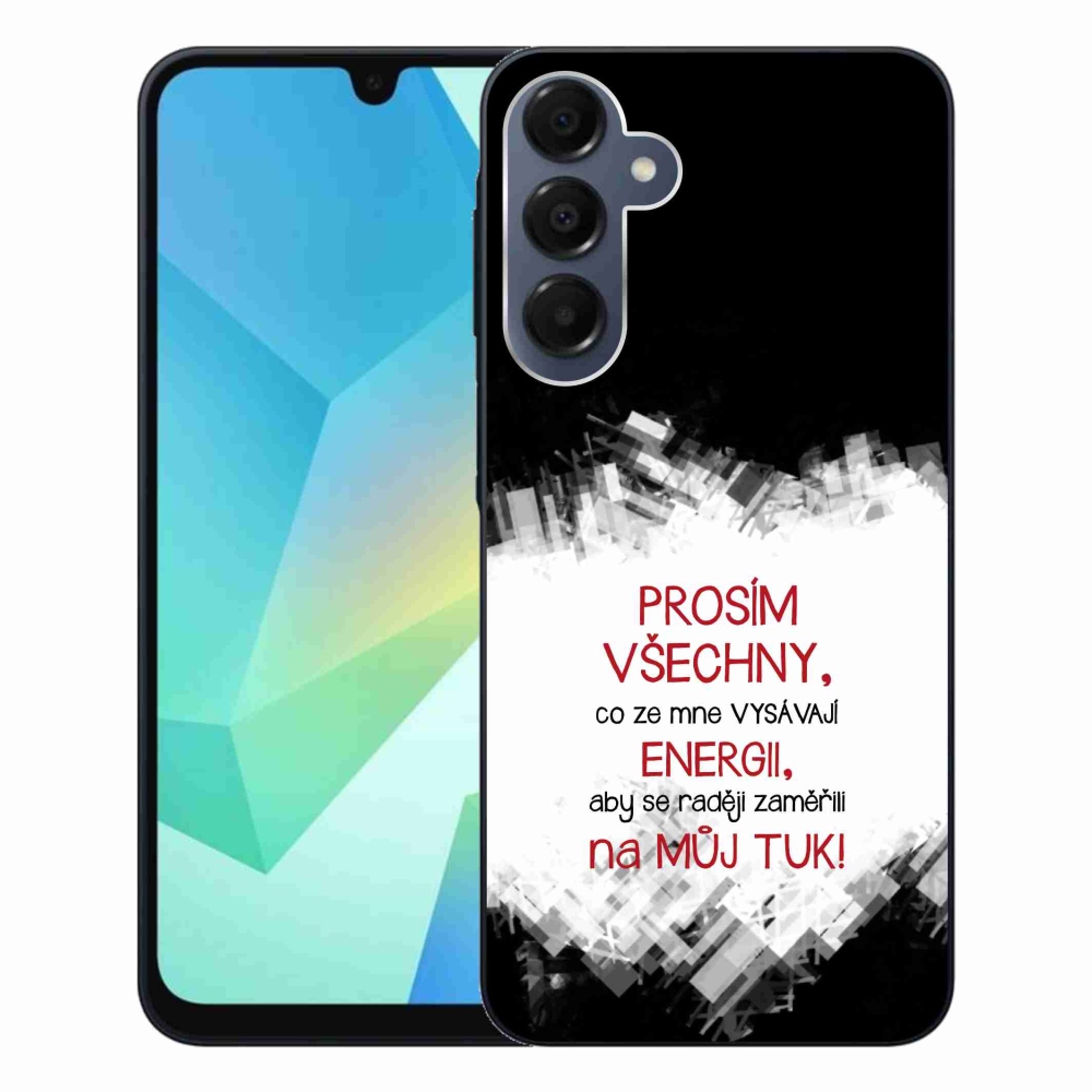 Gélový kryt mmCase na Samsung Galaxy A16 4G/5G - vtipný text 1 červený