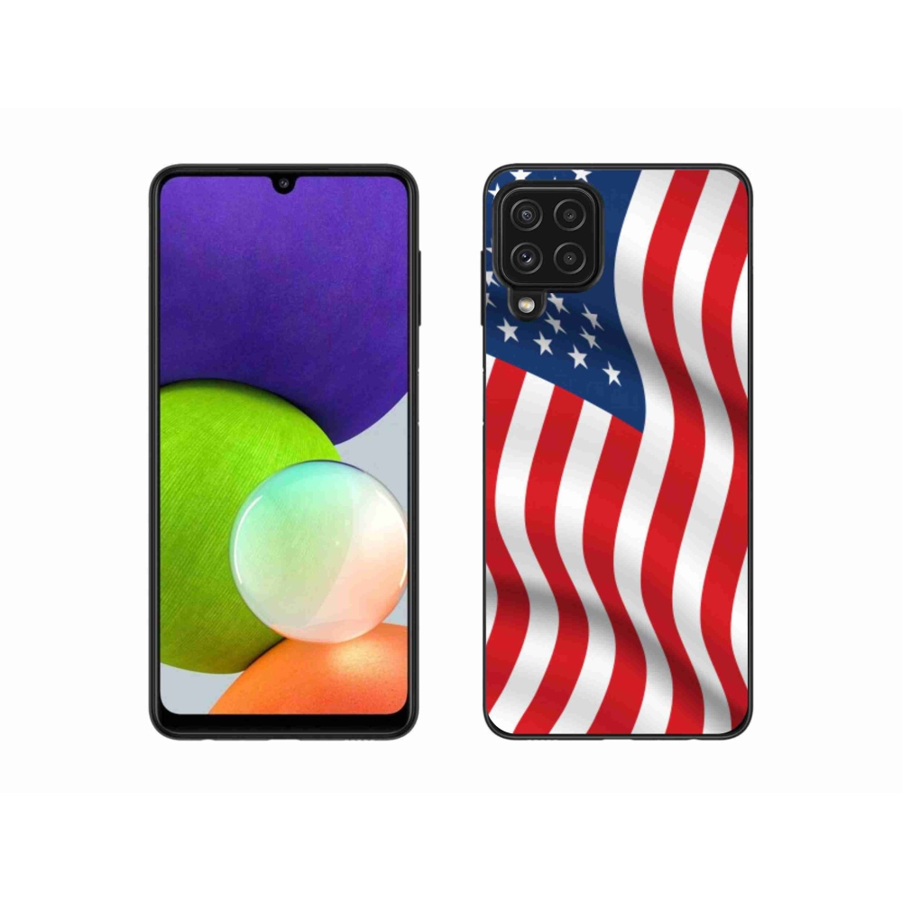 Gélový kryt mmCase na mobil Samsung Galaxy A22 4G - USA vlajka