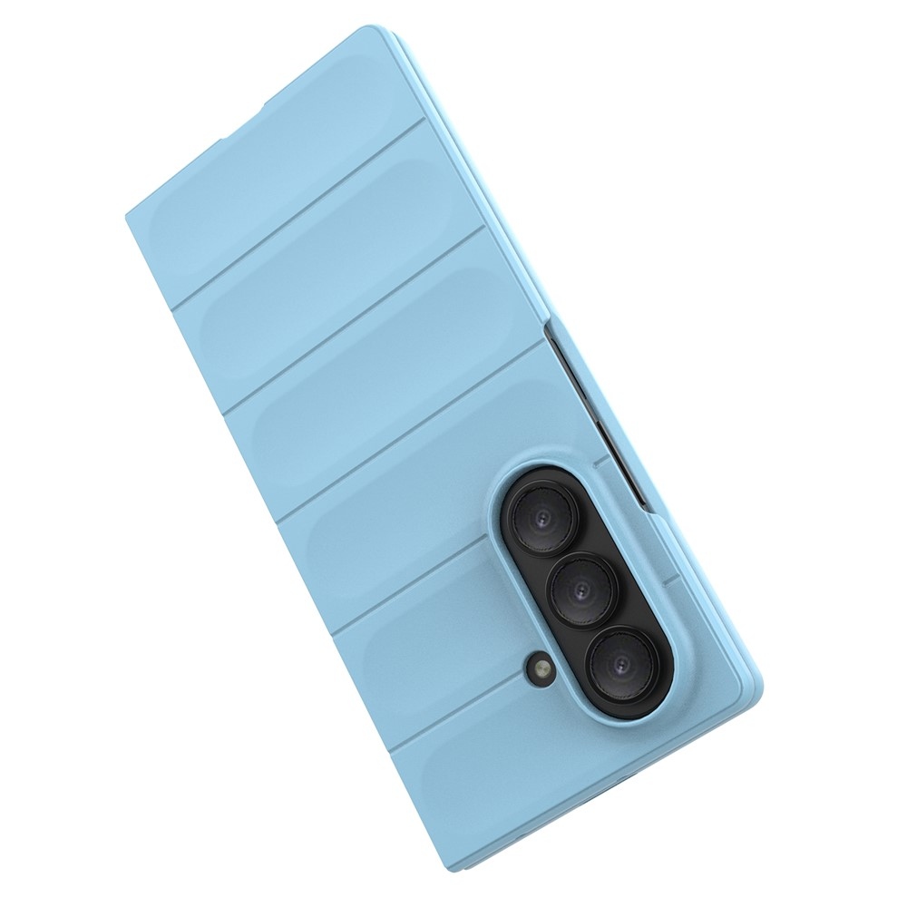 Rugg odolný gélový obal na Samsung Galaxy Z Fold7 5G - svetlomodrý