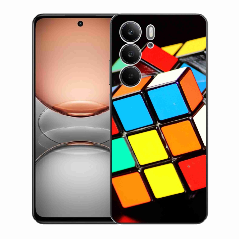 Gélový kryt mmCase na Realme C75 - rubikova kocka