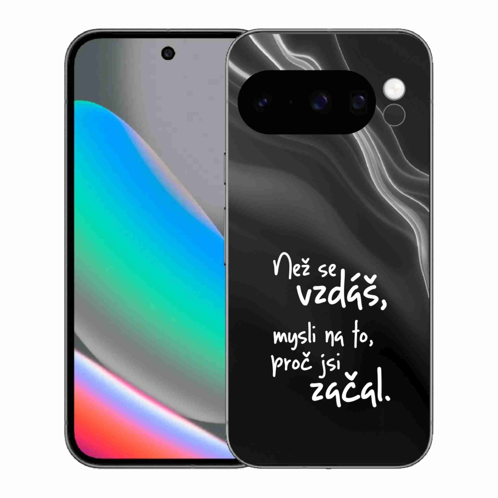 Gélový kryt mmCase na Google Pixel 10 Pro - citát 2 čierne pozadie