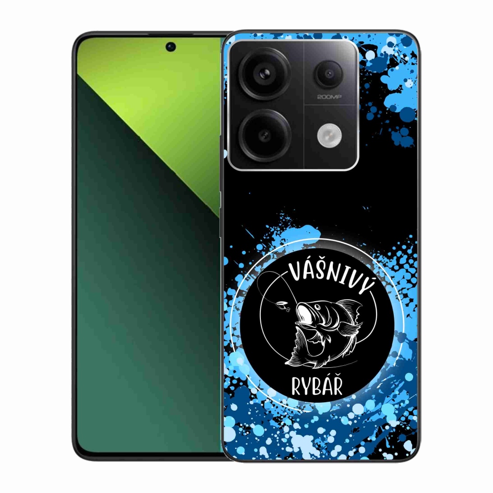 Gélový kryt mmCase na Xiaomi Redmi Note 13 Pro 5G/Poco X6 5G - vášnivý rybár čierne pozadie