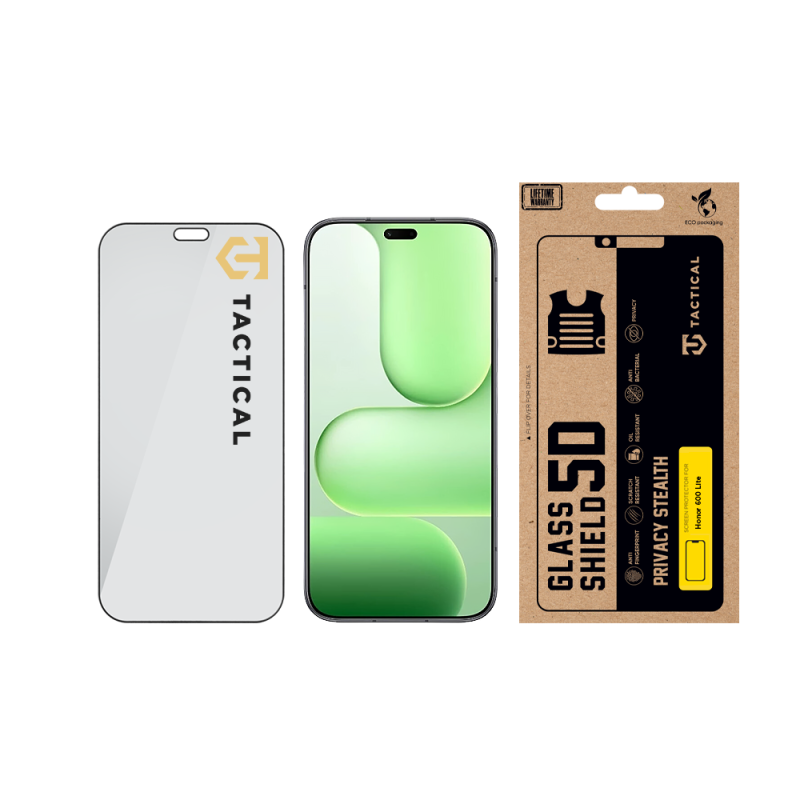 Taktické sklo Tactical Glass Shield Privacy Stealth 5D pre Honor 600 Lite – čierne