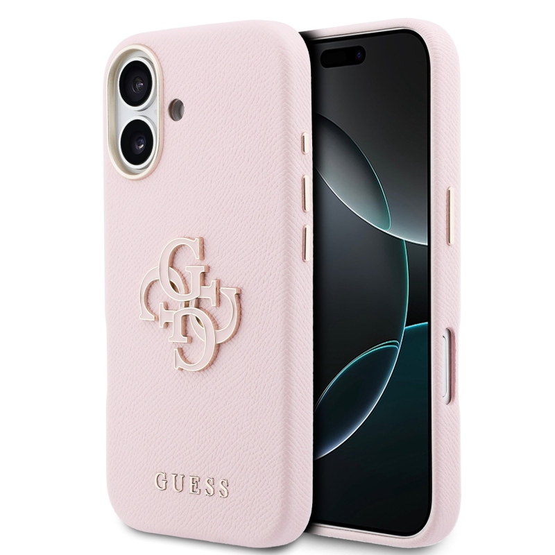 Zadný kryt s logom Guess PU Resin pre iPhone 17 Pink