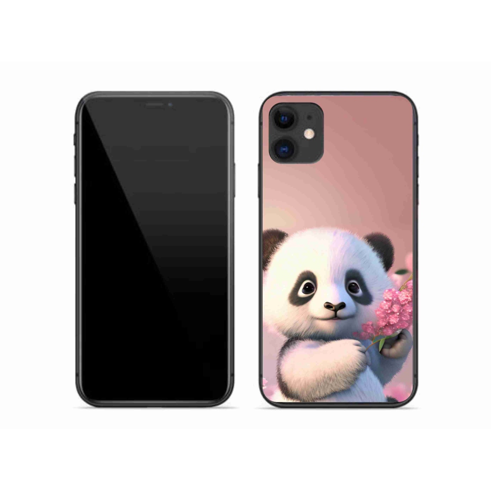 Gélový kryt mmCase na iPhone 11 - roztomilá panda