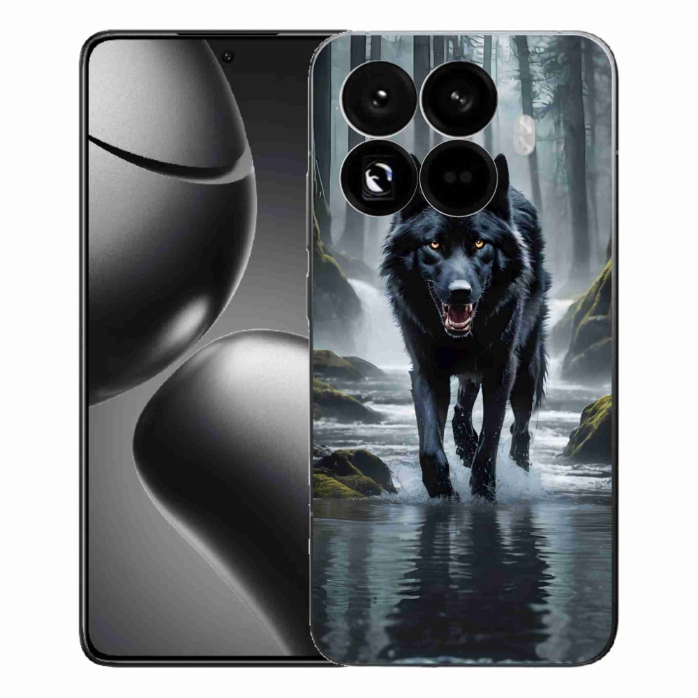 Gélový kryt mmCase na Xiaomi 15T Pro - čierny vlk