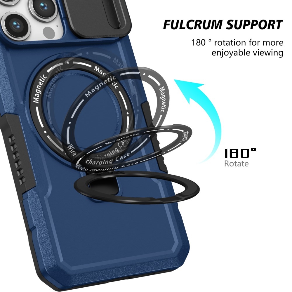 Military odolný kryt s MagSafe na iPhone 14 Pro Max - tmavomodrý