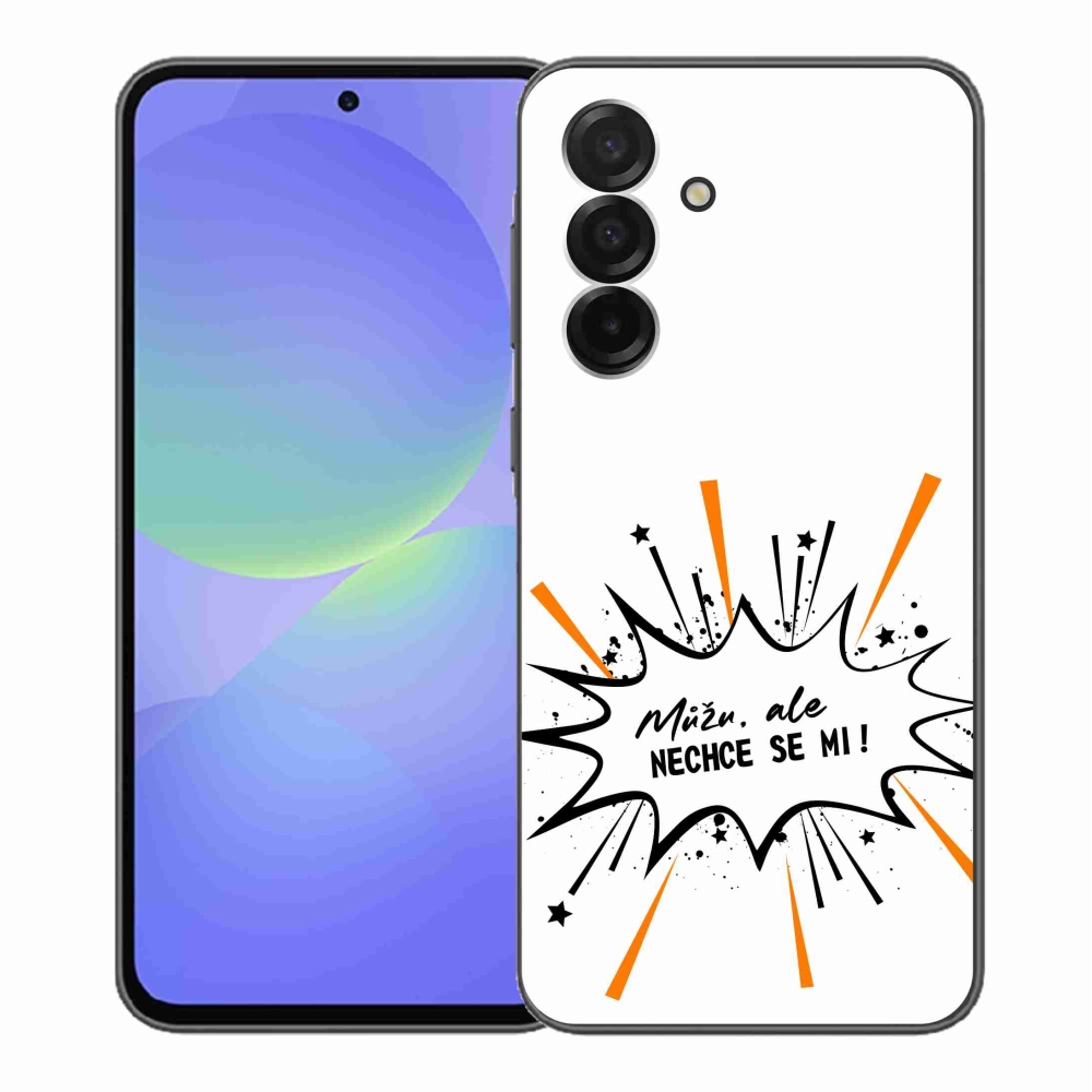 Gélový kryt mmCase na Samsung Galaxy A36 5G - vtipný text 11 biele pozadie