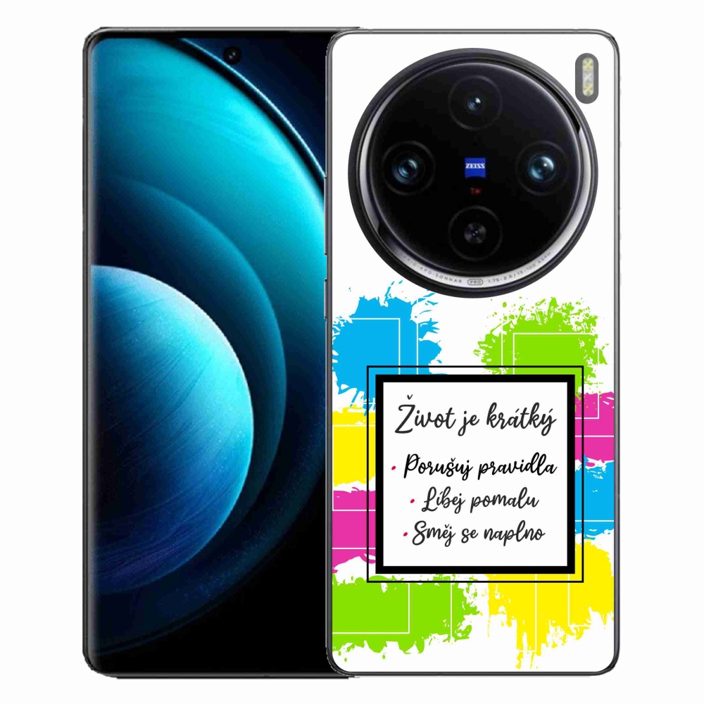 Gélový kryt mmCase na Vivo X100 Pro 5G - citát 5 biele pozadie