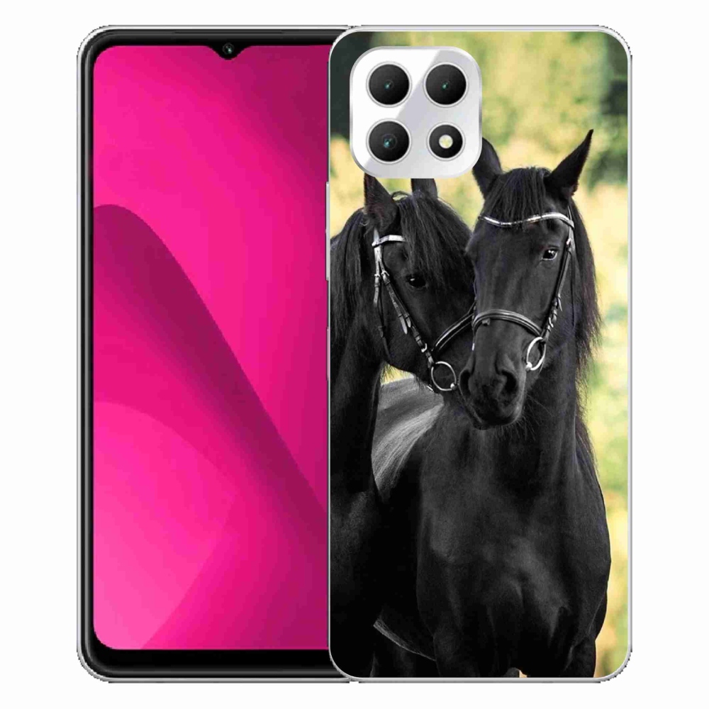 Gélový kryt mmCase na T-Mobile T Phone 2 - dva čierne kone
