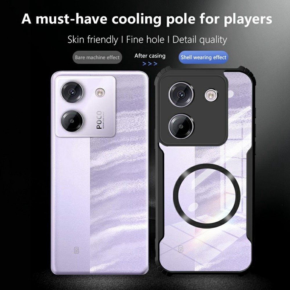 Rein odolný kryt s podporou MagSafe na Xiaomi Poco M7 Pro 5G - čierny