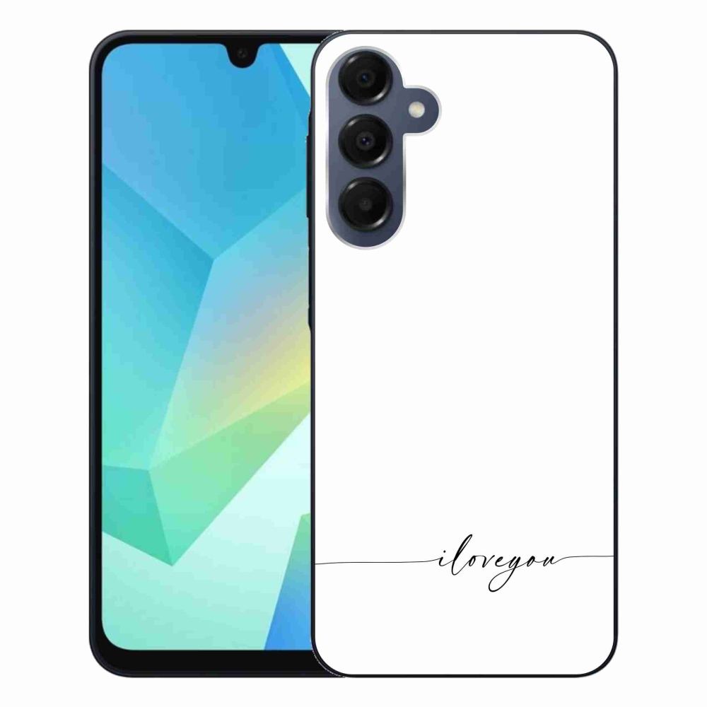 Gélový kryt mmCase na Samsung Galaxy A16 4G/5G - I love you biele pozadie