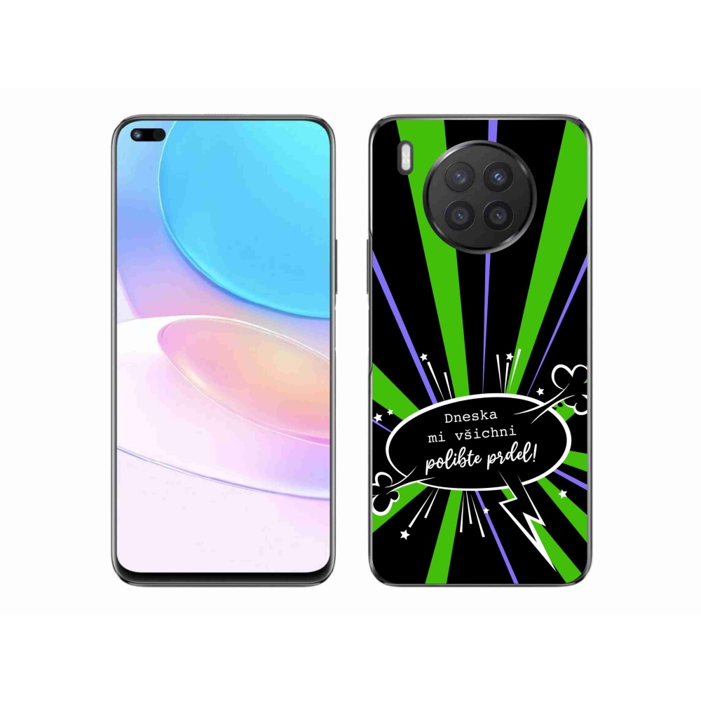 Gélový kryt mmCase na Honor 50 Lite - vtipný text 15 čierne pozadie